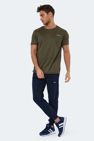 Slazenger OMAR KTN Men's T-Shirt Olive - Thumbnail