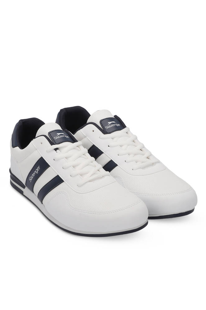 Slazenger OMEGA Plus Size Erkek Sneaker Ayakkabıları Beyaz - Lacivert