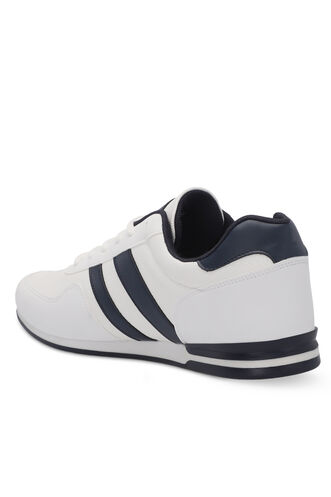 Slazenger OMEGA Plus Size Erkek Sneaker Ayakkabıları Beyaz - Lacivert - Thumbnail