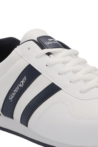Slazenger OMEGA Plus Size Erkek Sneaker Ayakkabıları Beyaz - Lacivert - Thumbnail