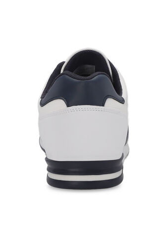 Slazenger OMEGA Plus Size Erkek Sneaker Ayakkabıları Beyaz - Lacivert - Thumbnail