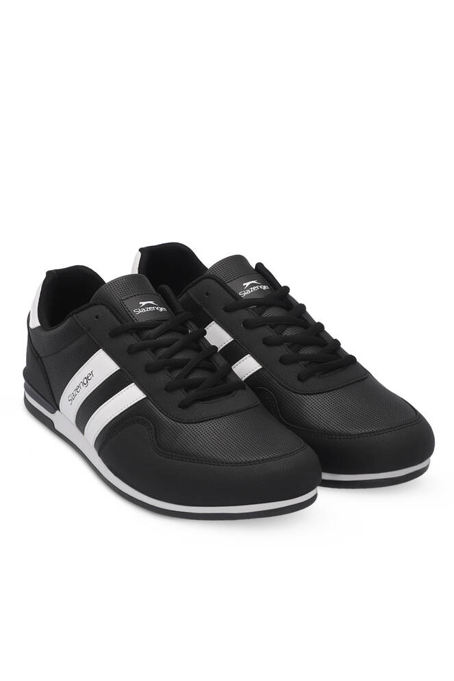 Slazenger OMEGA Plus Size Erkek Sneaker Ayakkabıları Siyah - Beyaz