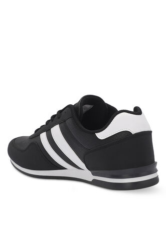 Slazenger OMEGA Plus Size Erkek Sneaker Ayakkabıları Siyah - Beyaz - Thumbnail