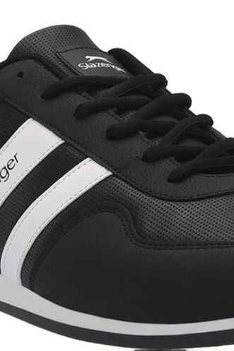 Slazenger OMEGA Plus Size Erkek Sneaker Ayakkabıları Siyah - Beyaz - Thumbnail