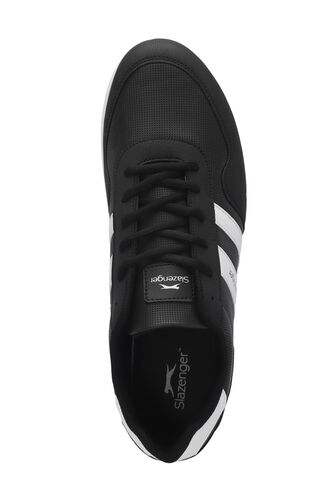 Slazenger OMEGA Plus Size Erkek Sneaker Ayakkabıları Siyah - Beyaz - Thumbnail