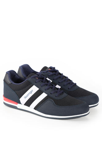 Slazenger OMEGA Men's Sneaker Shoes Navy - White - Thumbnail
