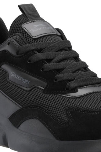 Slazenger OPTION Erkek Su Geçirmez Sneaker Ayakkabı Siyah - Siyah - Thumbnail