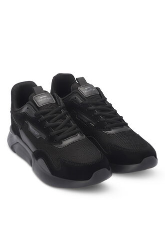 Slazenger OPTION Sneaker Erkek Ayakkabı Siyah - Siyah - Thumbnail