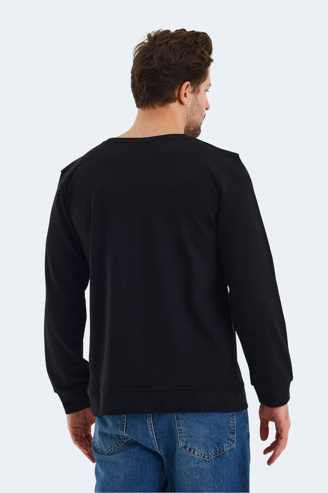 Slazenger ORTWIN Erkek Sweatshirt Siyah