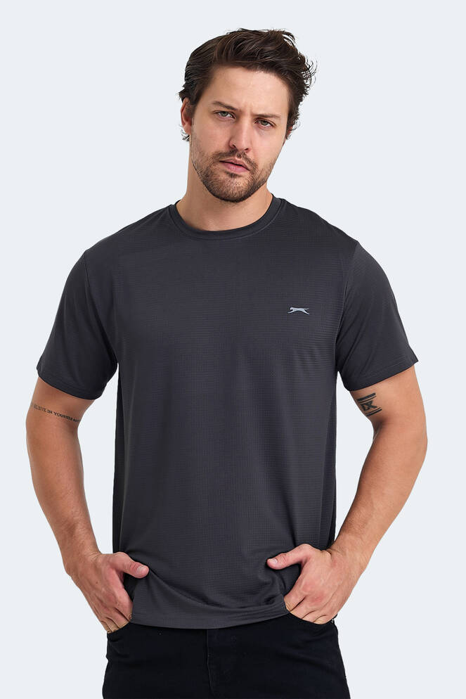 Slazenger OSWIN Erkek T-Shirt Koyu Gri