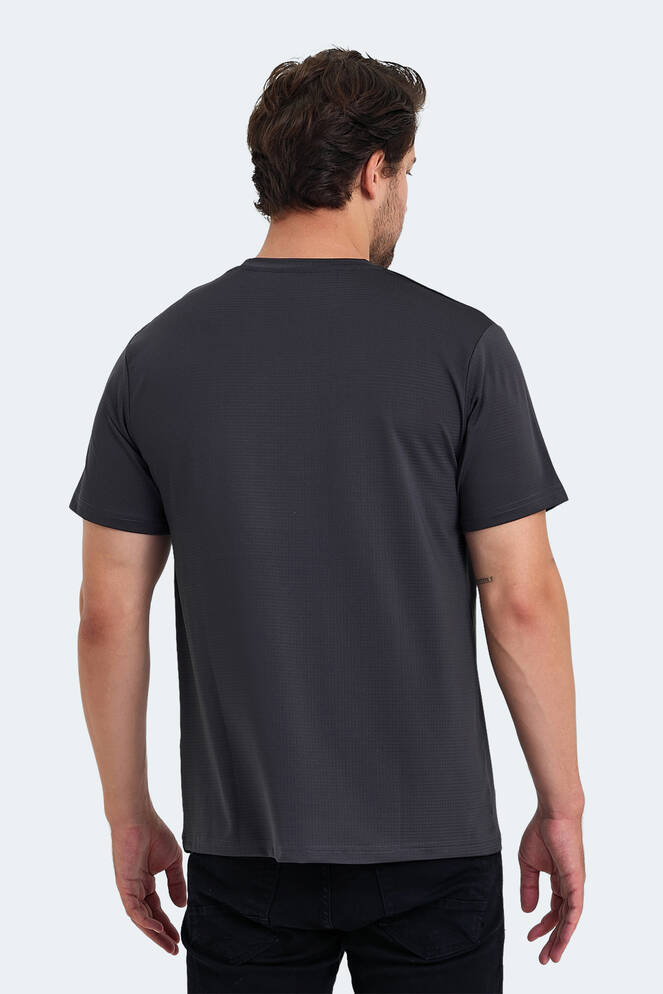 Slazenger OSWIN Erkek T-Shirt Koyu Gri