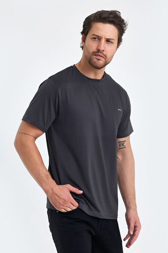 Slazenger OSWIN Erkek T-Shirt Koyu Gri - Thumbnail