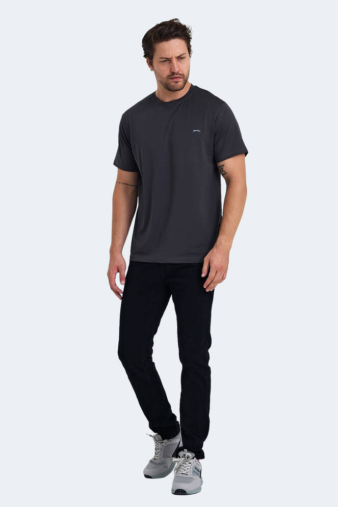 Slazenger OSWIN Erkek T-Shirt Koyu Gri