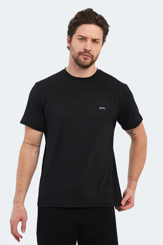 Slazenger - Slazenger OSWIN Erkek T-Shirt Siyah