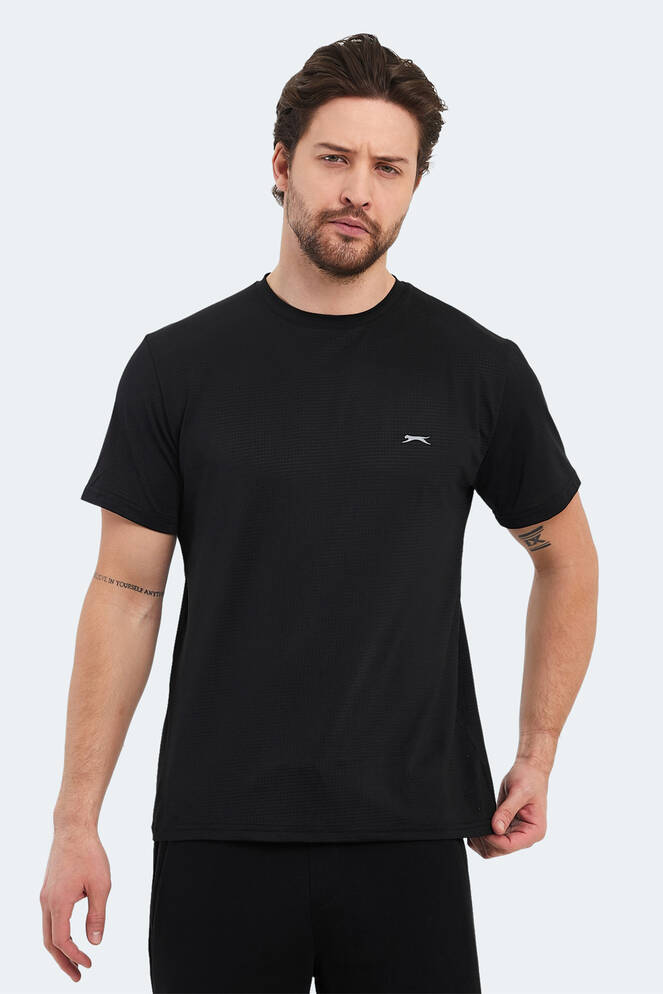 Slazenger OSWIN IN Erkek Siyah Tişört