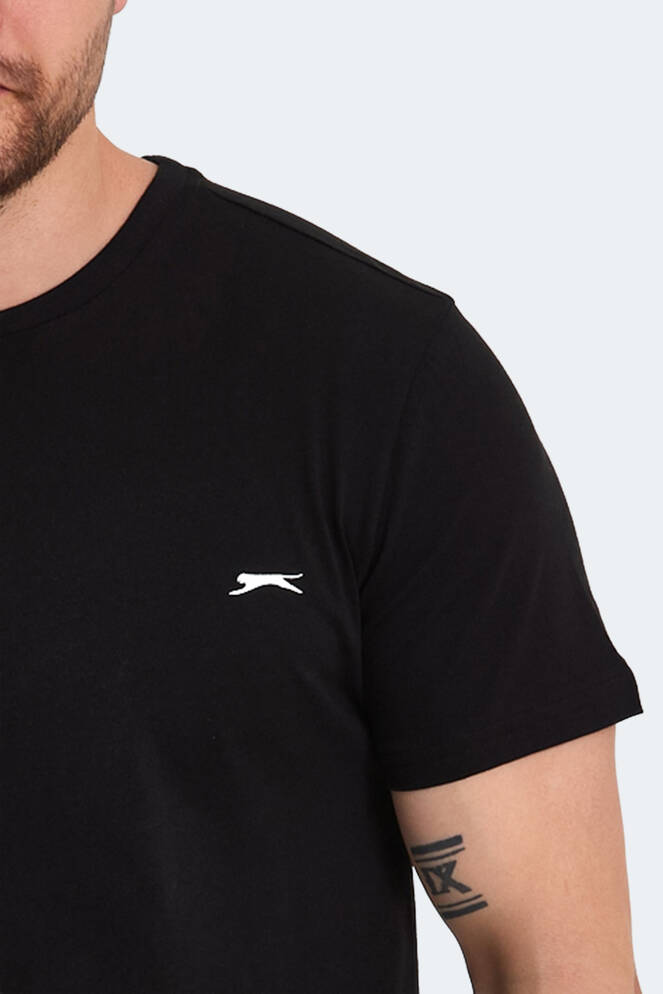 Slazenger PACET Erkek Baskılı Siyah Tişört