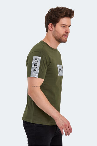 Slazenger PADERAU IN Erkek Baskılı Haki Tişört - Thumbnail