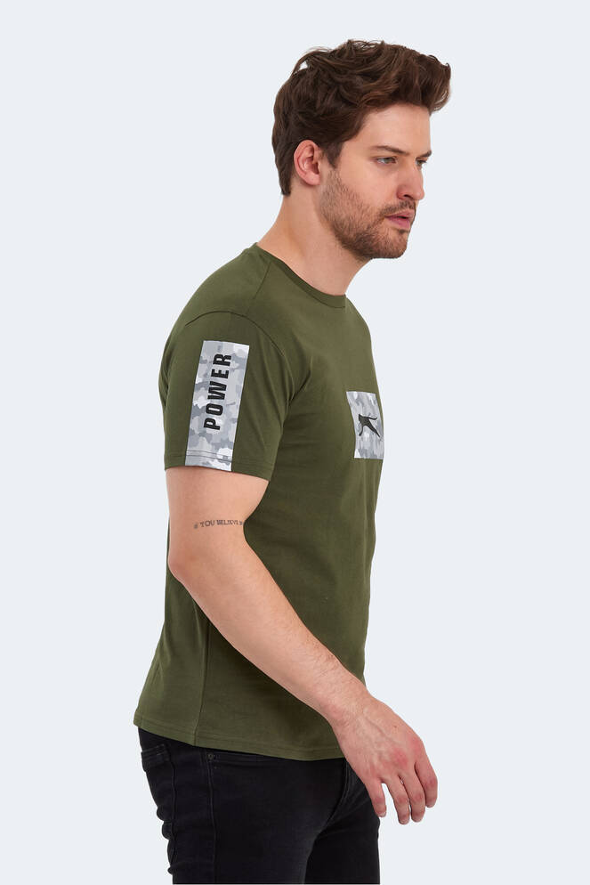 Slazenger PADERAU IN Erkek Baskılı Haki Tişört