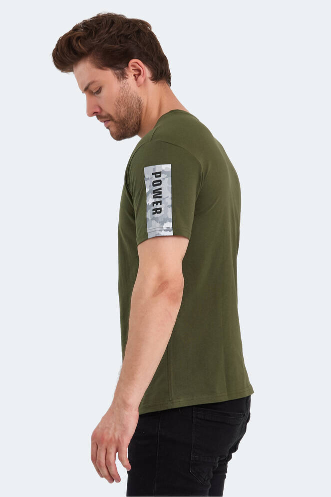 Slazenger PADERAU IN Erkek Baskılı Haki Tişört