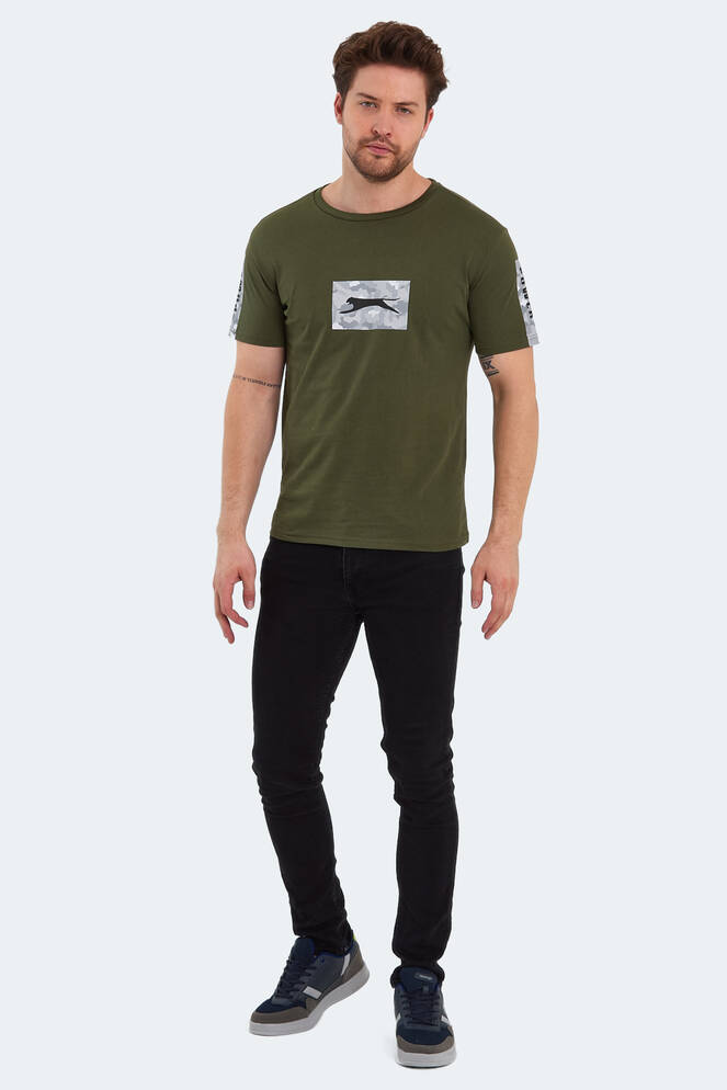 Slazenger PADERAU IN Erkek Baskılı Haki Tişört