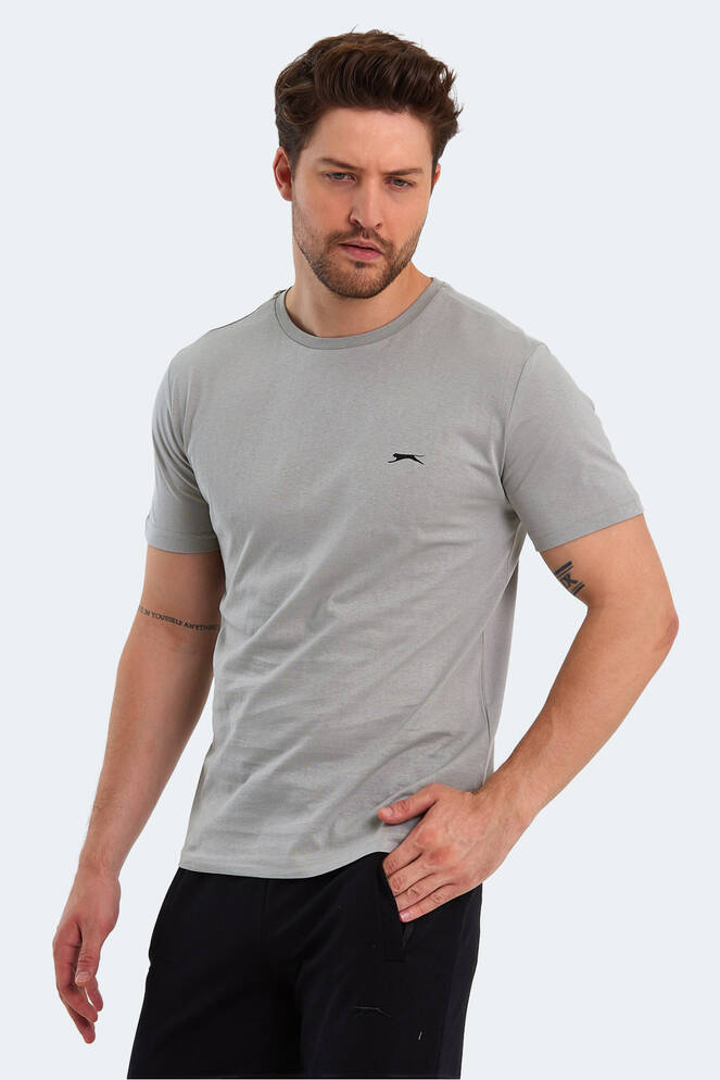 Slazenger PAINT I Erkek Baskılı Gri Tişört