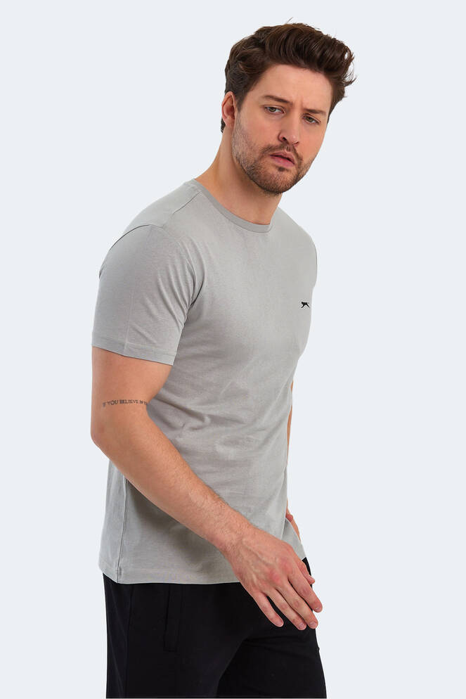 Slazenger PAINT I Erkek Baskılı Gri Tişört