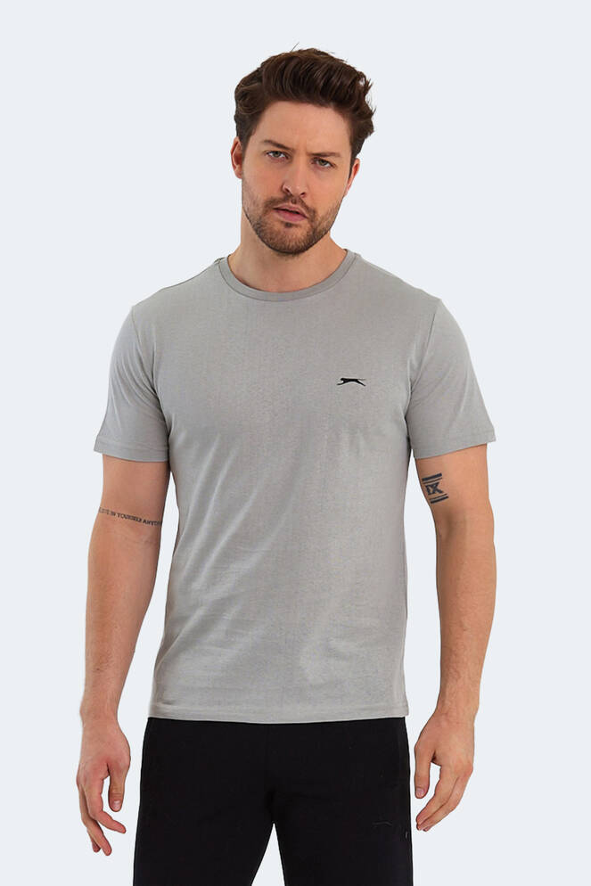 Slazenger PAINT I Erkek Baskılı Gri Tişört