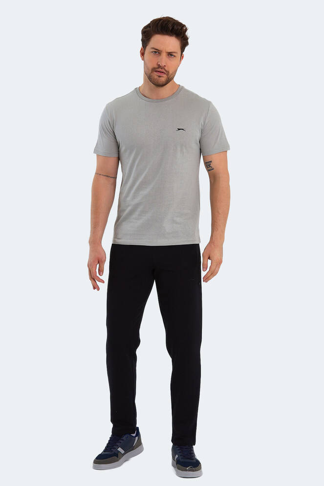 Slazenger PAINT I Erkek Baskılı Gri Tişört