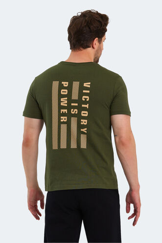 Slazenger PAINT Men's Short Sleeve T-Shirt Khaki - Thumbnail