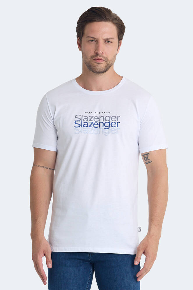 Slazenger PALLU Erkek T-Shirt Beyaz