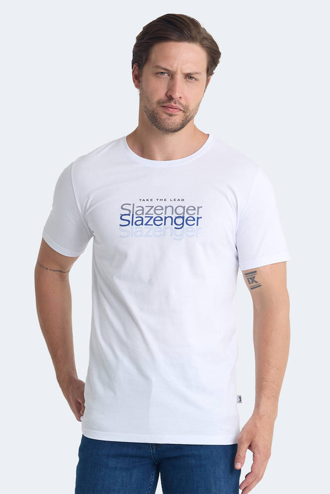 Slazenger PALLU Erkek T-Shirt Beyaz