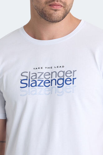 Slazenger PALLU Erkek T-Shirt Beyaz - Thumbnail