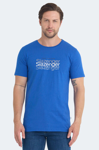 Slazenger - Slazenger PALLU Erkek T-Shirt Saks Mavi