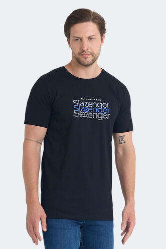 Slazenger PALLU Erkek T-Shirt Siyah - Thumbnail