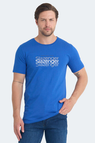 Slazenger PALLU Men's T-Shirt Saks Blue - Thumbnail