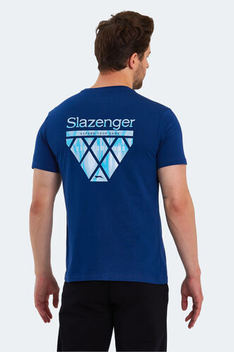 Slazenger PANCO I Erkek Indigo Tişört - Thumbnail