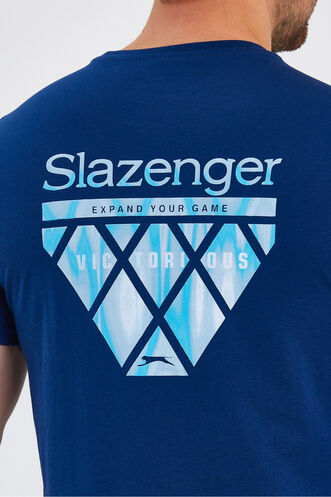 Slazenger PANCO I Erkek Indigo Tişört - Thumbnail