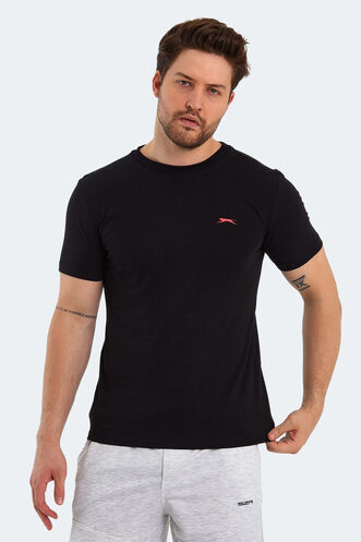 Slazenger PANCO Men's Short Sleeve T-Shirt Black - Thumbnail