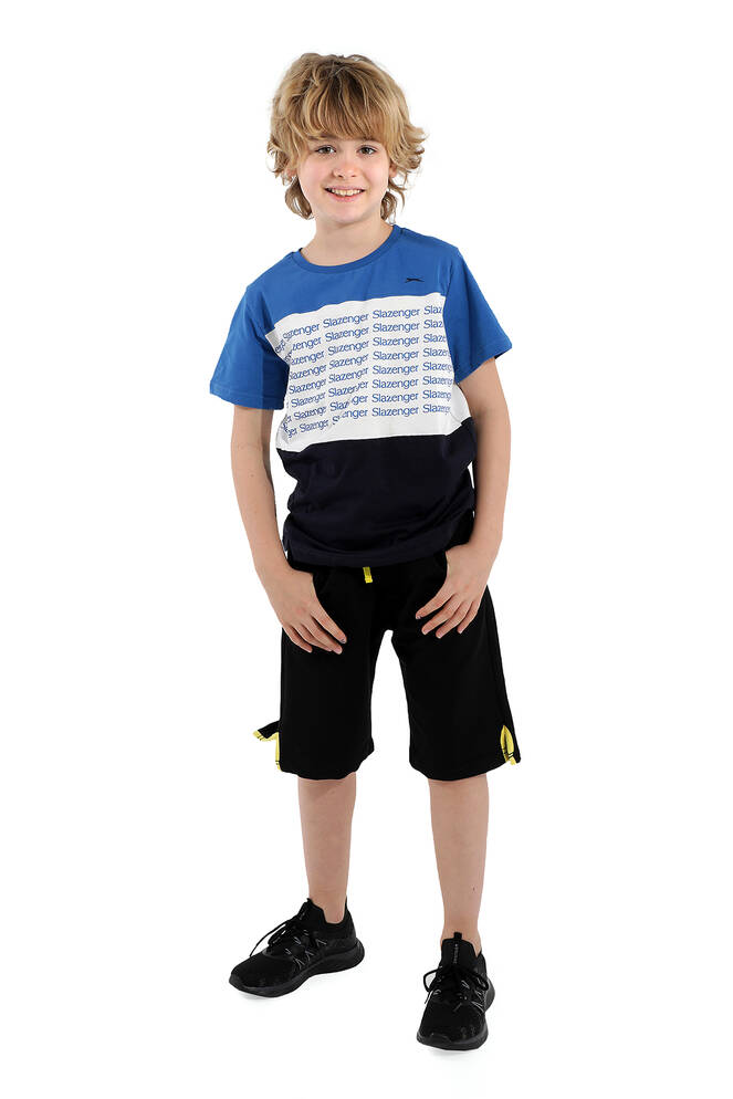 Slazenger PARS Erkek Çocuk Kısa Kollu T-Shirt Saks Mavi