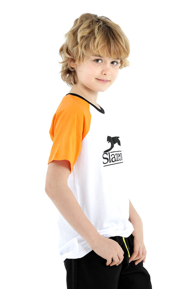 Slazenger PARVEEN Erkek Çocuk Kısa Kollu T-Shirt Beyaz