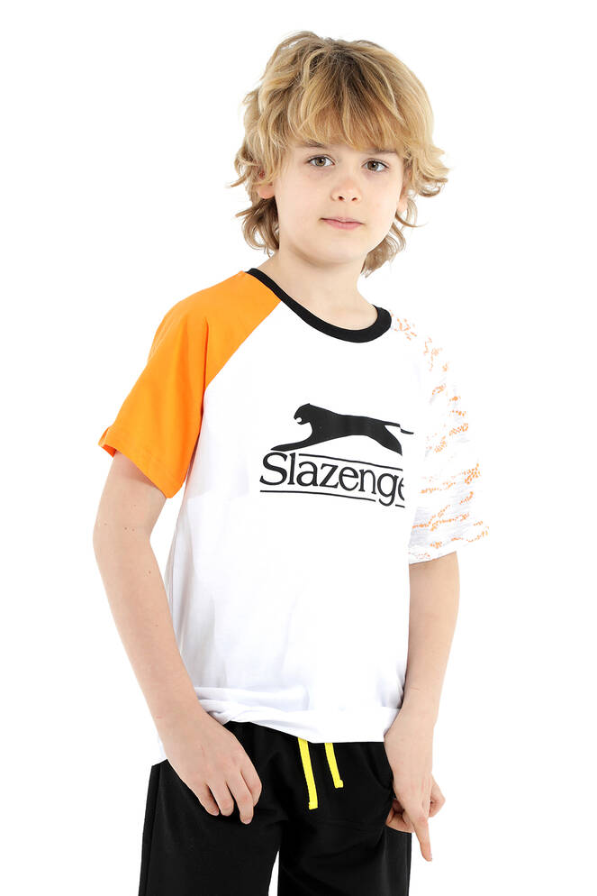 Slazenger PARVEEN Erkek Çocuk Kısa Kollu T-Shirt Beyaz