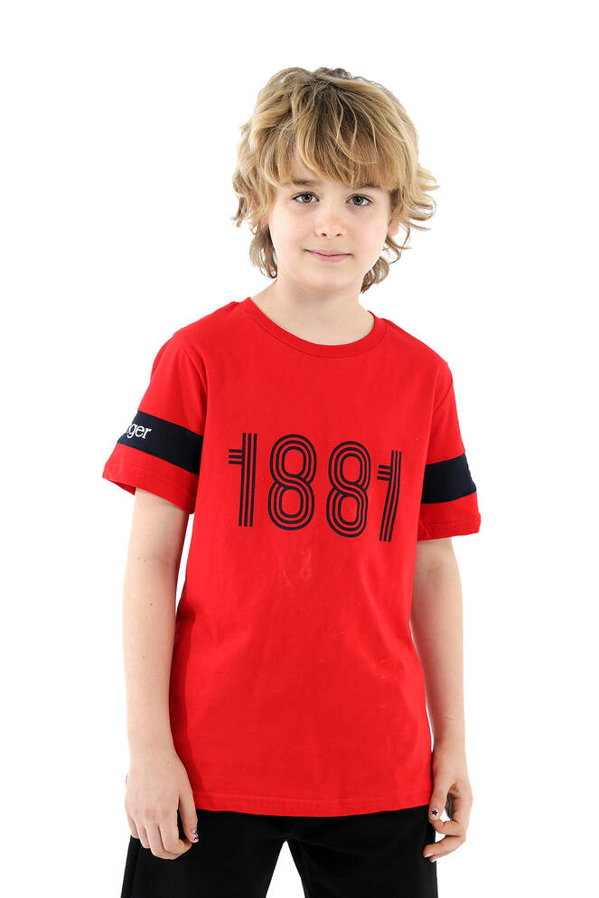 Slazenger PASSANG Erkek Çocuk Kısa Kollu T-Shirt Kırmızı
