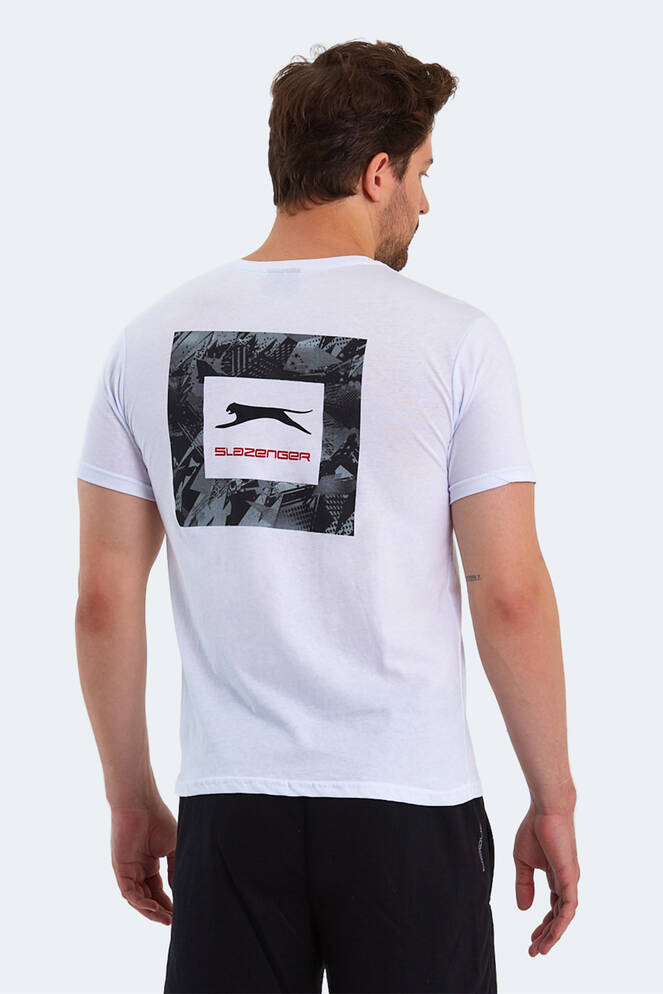 Slazenger PATSY IN Erkek Baskılı Beyaz Tişört