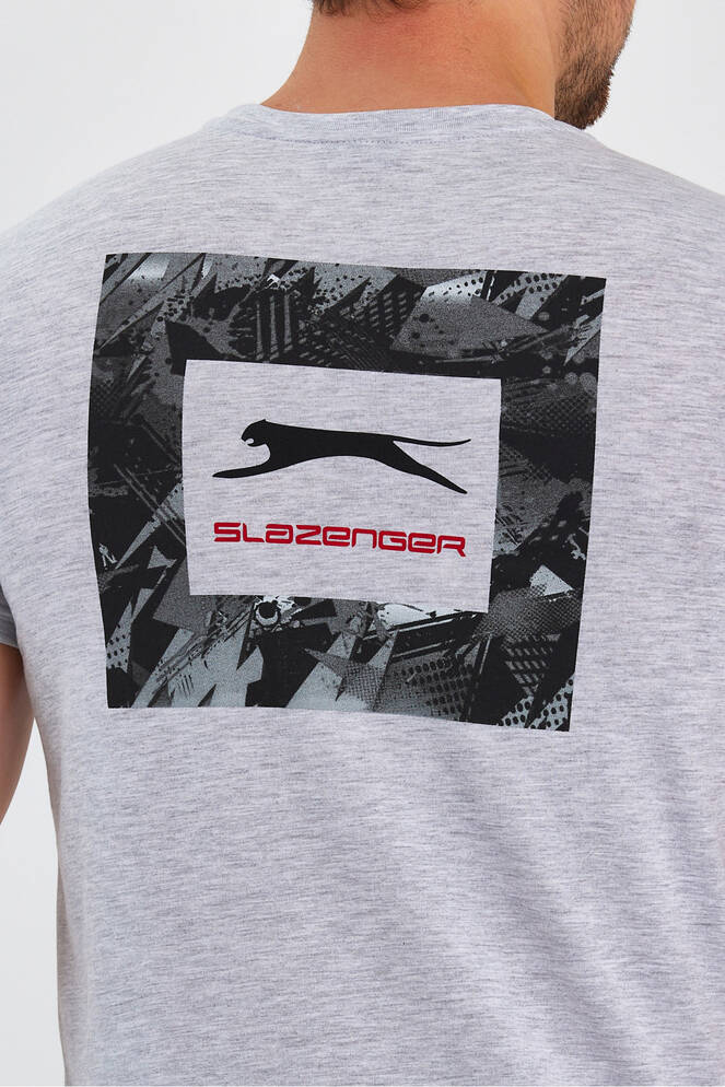 Slazenger PATSY IN Erkek Baskılı Ekru Tişört