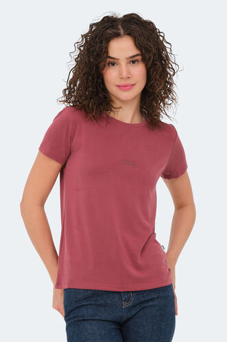 Slazenger PAYTONS Kadın T-Shirt Bordo - Thumbnail