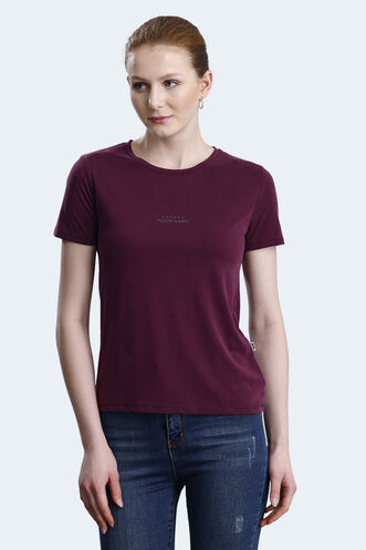 Slazenger PAYTONS Women's T-shirt Burgundy - Thumbnail