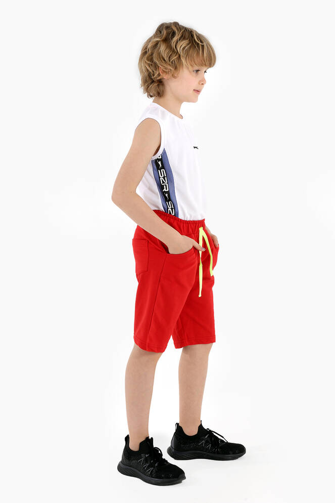 Slazenger PECE Erkek Çocuk Şort Kırmızı
