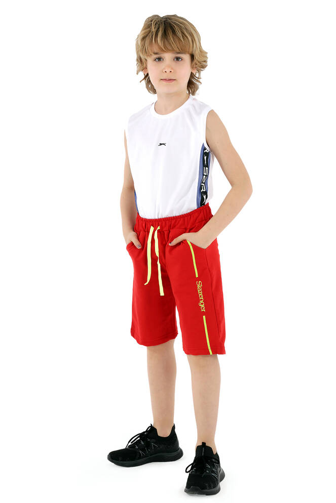 Slazenger PECE Erkek Çocuk Şort Kırmızı