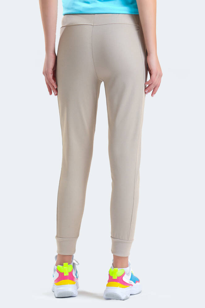 Slazenger PENELOPE IN Kadın Fermuar Cepli Slim Fit Bej Eşofman Altı