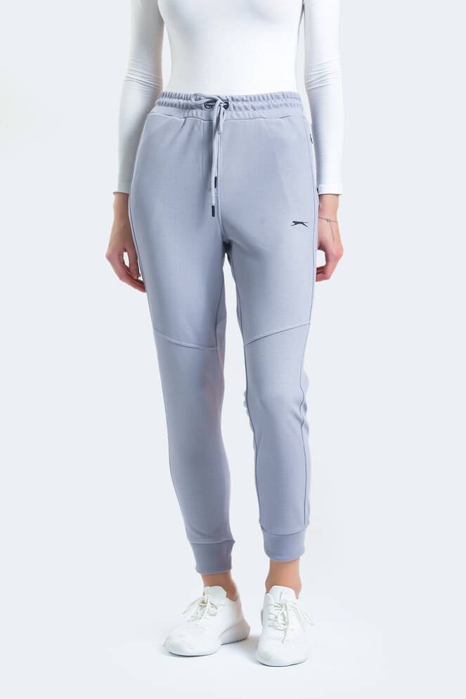Slazenger PENELOPE IN Kadın Fermuar Cepli Slim Fit Gri Eşofman Altı